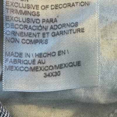 Dickies Jeans Mens 34x30 Blue Denim Straight Leg Workwear Classic Fit Pants Zip - Thumbnail 5