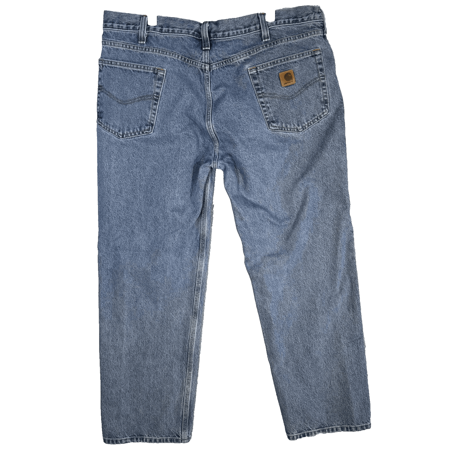 Carhartt Jeans Mens 40x30 Blue Relaxed Fit Denim Straight Leg Workwear Pants Zip - Thumbnail 2