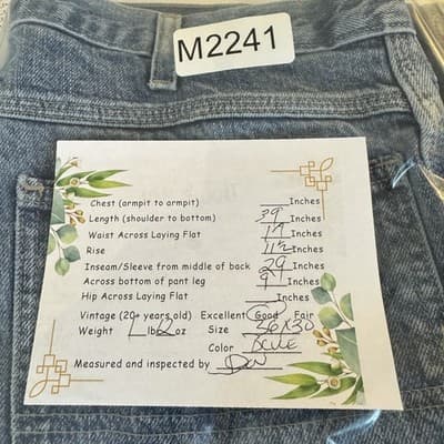 Dickies Jeans Mens 36x30 Blue Carpenter Workwear Denim Utility Pants Zip Fly - Thumbnail 9