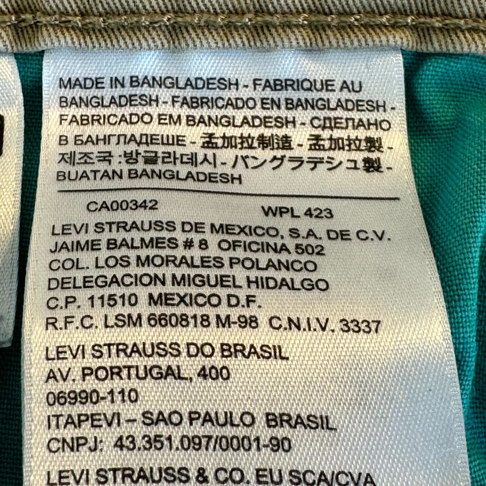 Levi's 511 Men's Jeans 36x32 Beige Slim Fit Stretch Straight Leg - Thumbnail 9