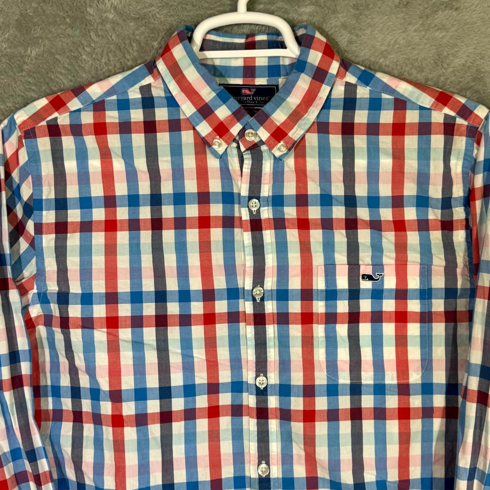 Vineyard Vines Men’s Shirt Large Multicolor Plaid Cotton Slim Button-Down - Thumbnail 4