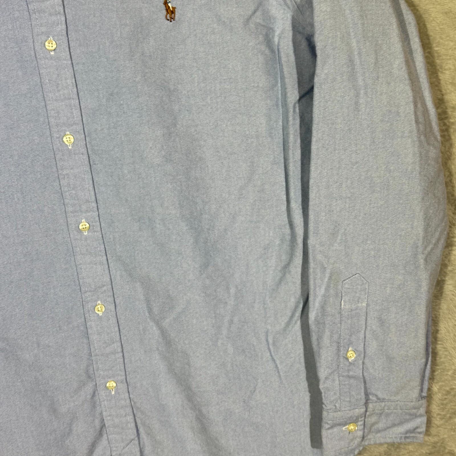 Ralph Lauren Men’s Shirt 2XL Blue Classic Fit Cotton Long Sleeve Button-Down - Thumbnail 4