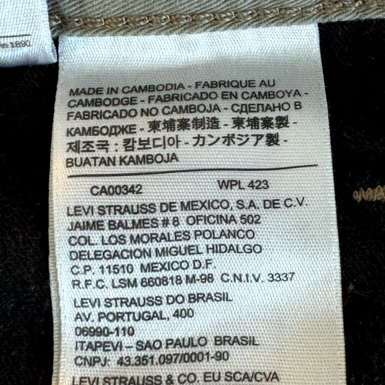 Levi's 511 Men's Jeans 31x30 Beige Slim Fit Straight Leg Denim 100% Cotton - Thumbnail 6