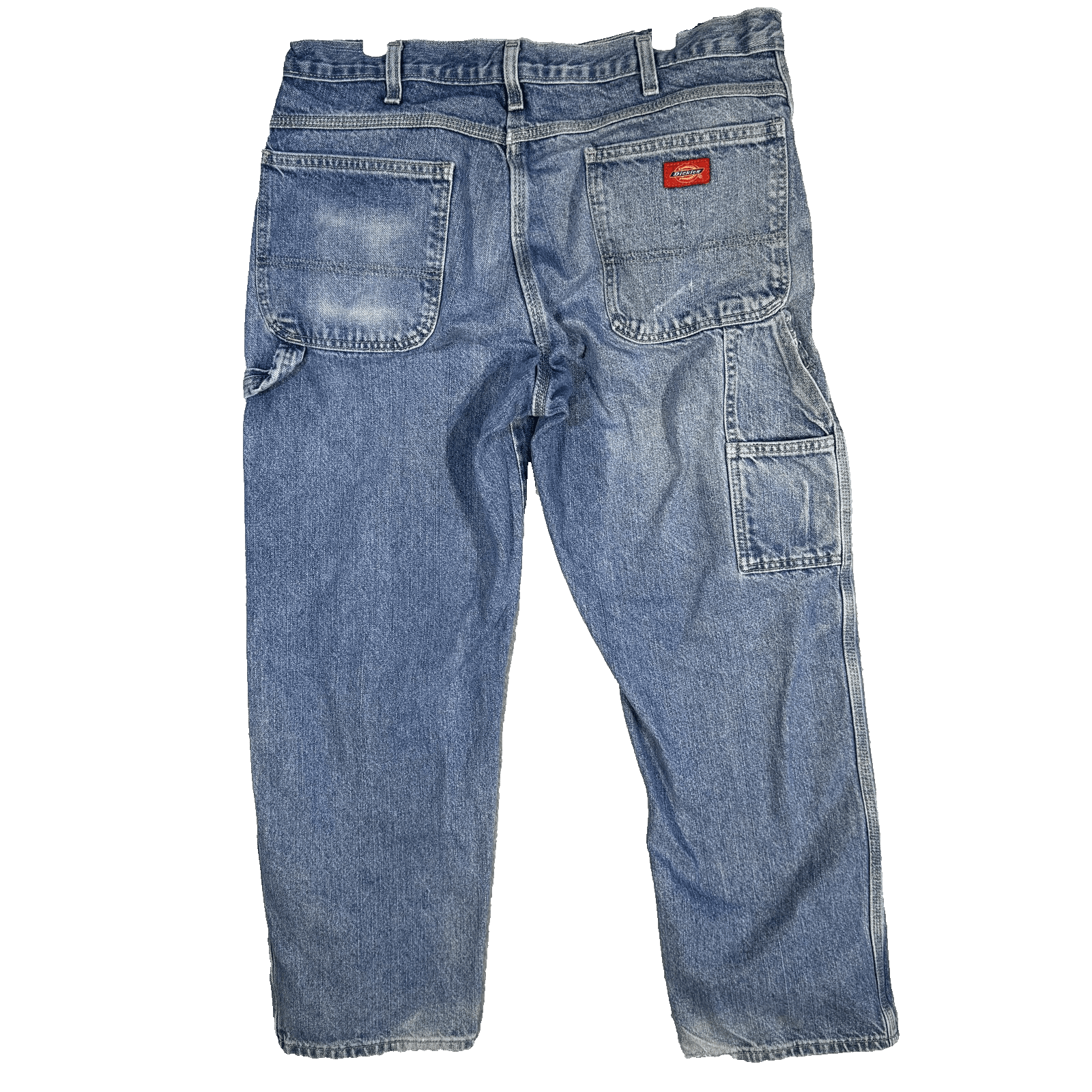 Dickies Jeans Mens 36x30 Blue Carpenter Workwear Denim Utility Pants Zip Fly - Thumbnail 2