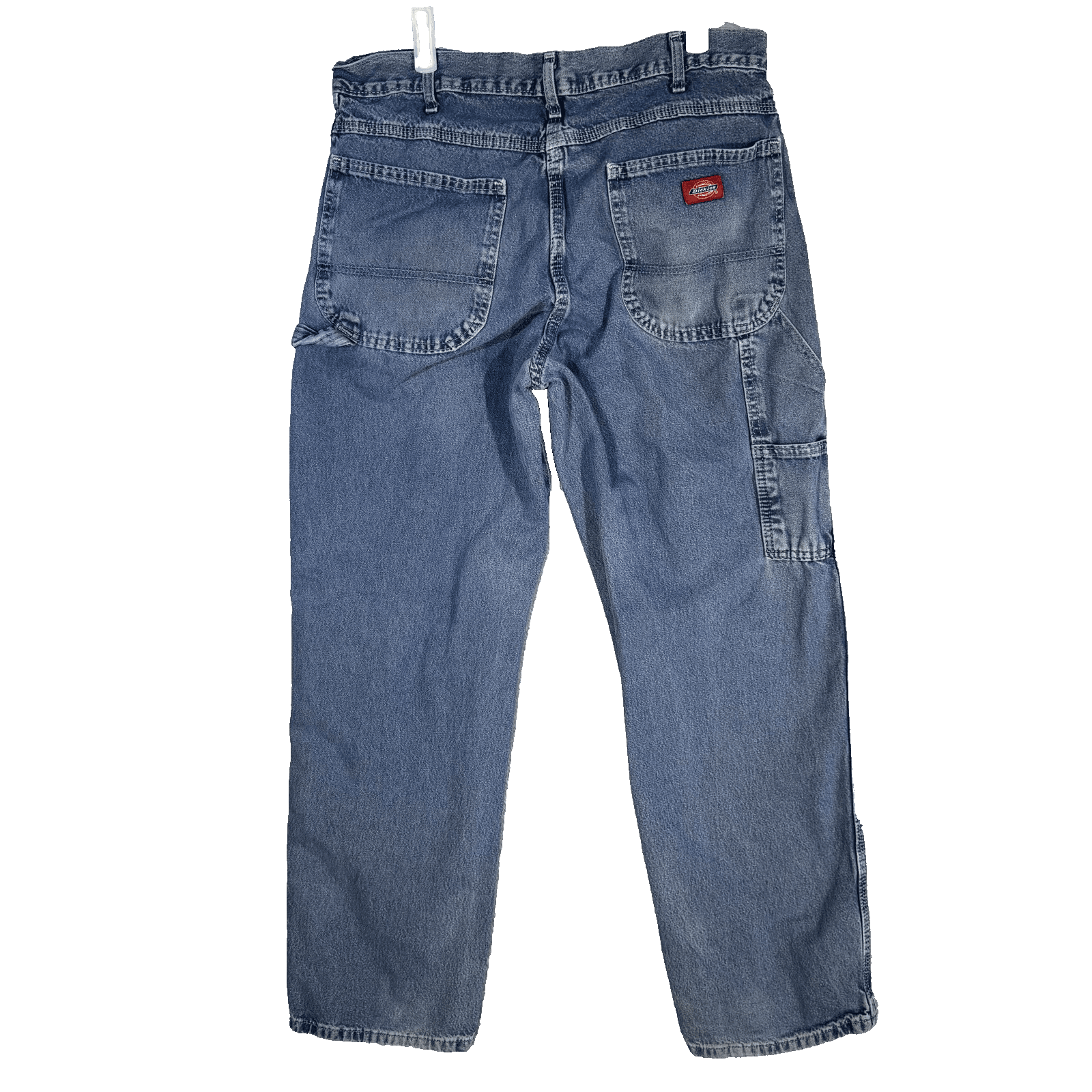 Dickies Carpenter Jeans Mens 34x30 Blue Relaxed Fit Work Denim Utility Pants Zip - Thumbnail 2