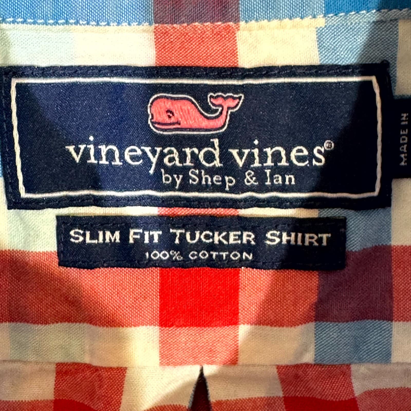 Vineyard Vines Men’s Shirt Large Multicolor Plaid Cotton Slim Button-Down - Thumbnail 8