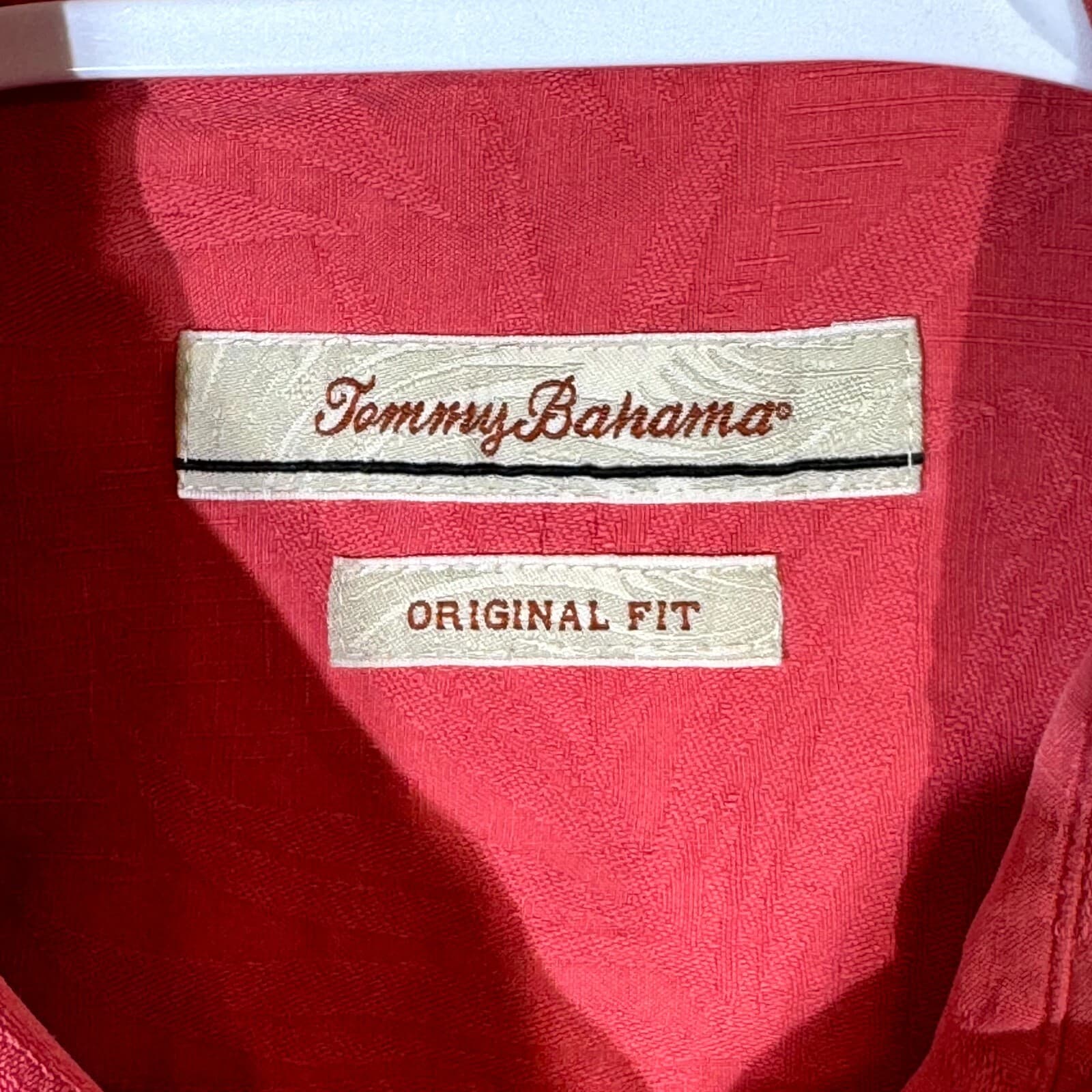 Tommy Bahama Men’s Shirt XL Pink Silk Original Fit Short Sleeve Button-Up - Thumbnail 7