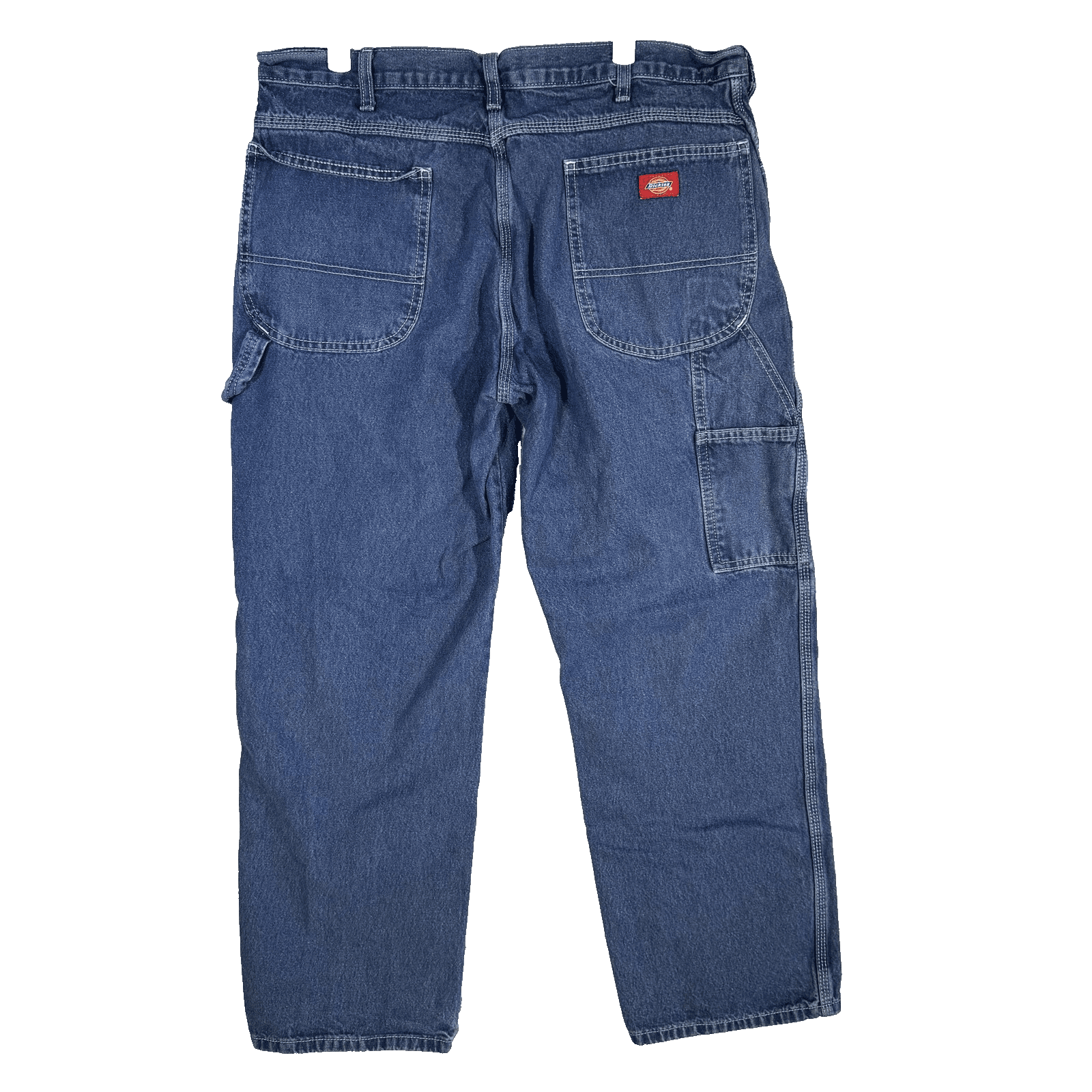 Dickies Jeans Mens 36x30 Blue Denim Carpenter Pants Workwear Utility Pockets Zip - Thumbnail 2