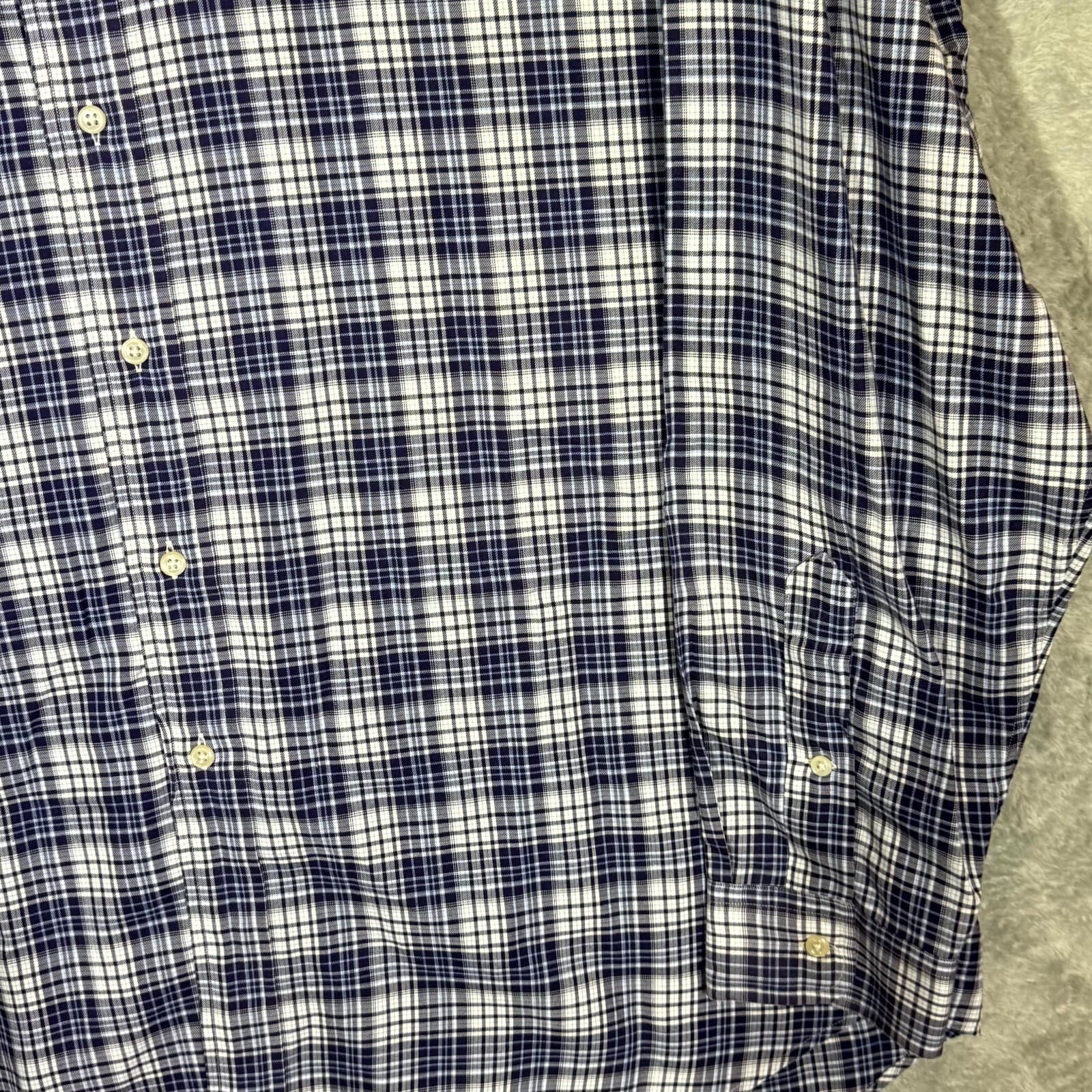 Ralph Lauren Blake Men’s Shirt XL Blue Plaid Cotton Long Sleeve Button-Down - Thumbnail 5