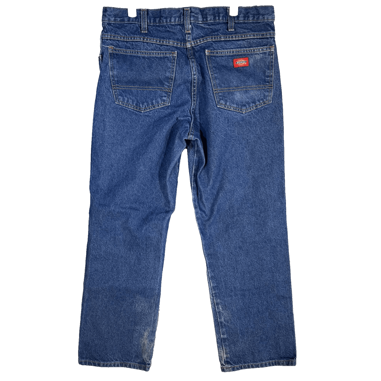 Dickies Jeans Mens 34x30 Blue Denim Straight Leg Workwear Classic Fit Pants Zip - Thumbnail 2