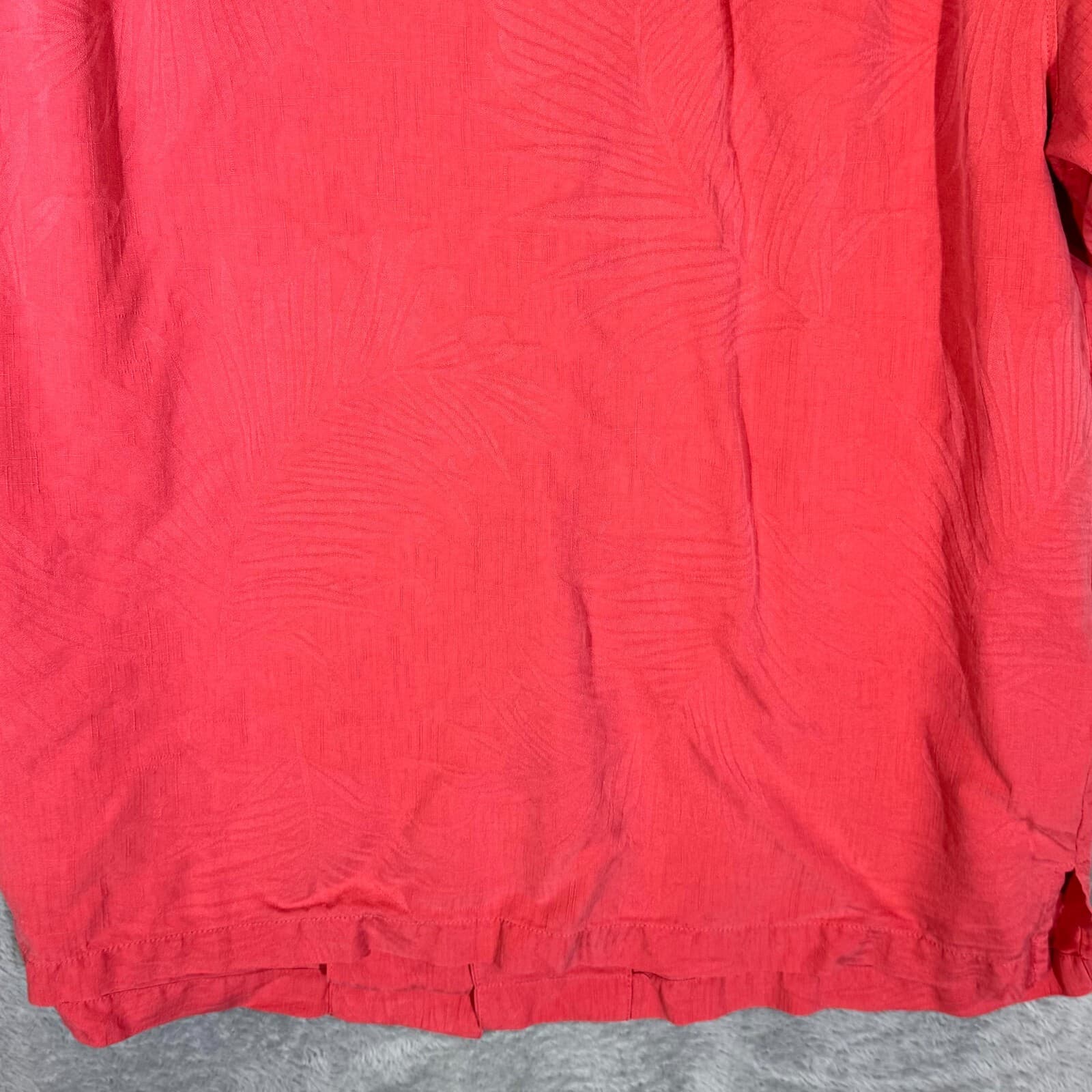 Tommy Bahama Men’s Shirt XL Pink Silk Original Fit Short Sleeve Button-Up - Thumbnail 12