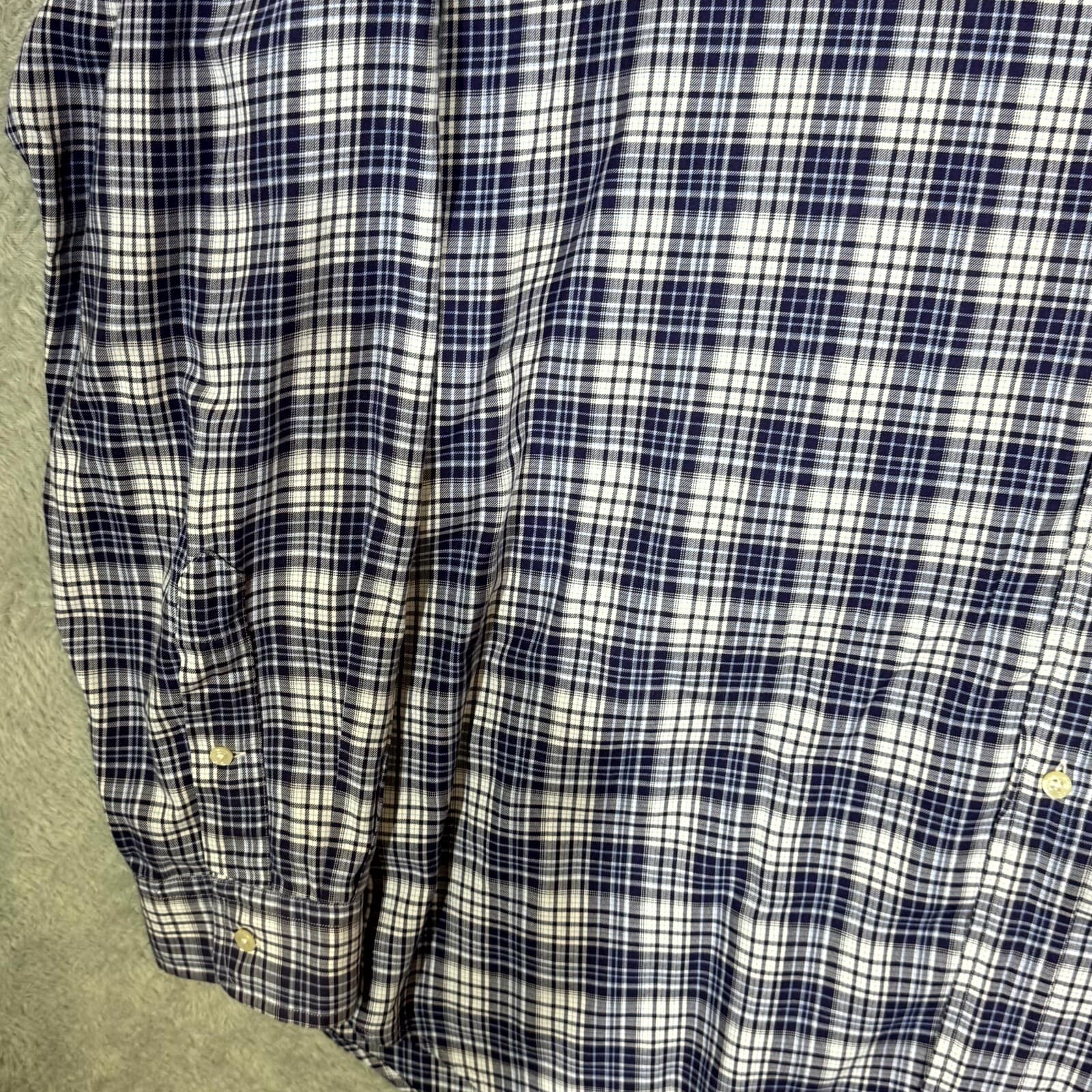 Ralph Lauren Blake Men’s Shirt XL Blue Plaid Cotton Long Sleeve Button-Down - Thumbnail 3