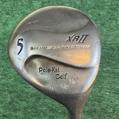 Pole-Kat XRII 5 Wood 19° Mens RH Mid Flex Graphite Silver Fairway Golf Club - Image 1