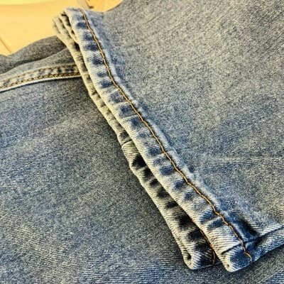 Levis 505 Jeans Mens 38x29 (38x30) Blue Medium Wash Straight Leg Stretch Denim - Thumbnail 9