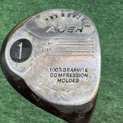 Vintage Acer Oversize 10.5° Driver Harrison Boron Gold Graphite RH Golf Club - Image 1