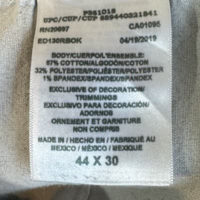 Dickies Jeans Mens 44x30 Gray Straight Leg Stretch Denim Pants Classic Fit Zip - Thumbnail 4