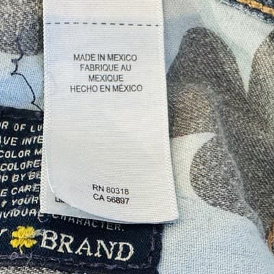 Lucky Brand 329 Classic Straight Jeans Mens 36x28 (36x30) Blue Wash Denim - Thumbnail 8