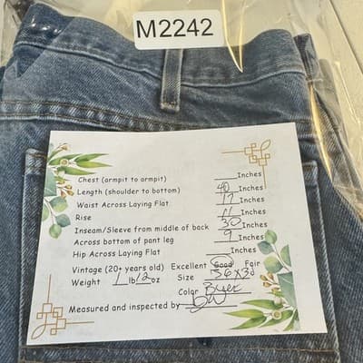 Dickies Jeans Mens 36x30 Blue Durable Denim Straight Leg Workwear 100% Cotton - Thumbnail 8