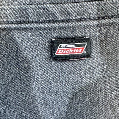 Dickies Jeans Mens 44x30 Gray Straight Leg Stretch Denim Pants Classic Fit Zip - Thumbnail 3