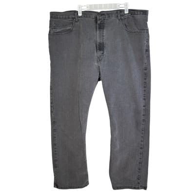 Dickies Jeans Mens 44x30 Gray Straight Leg Stretch Denim Pants Classic Fit Zip - Image 1