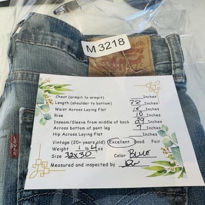 Levis 511 Jeans Mens 30x29 (32x30) Blue Medium Wash Slim Taper Stretch Denim - Thumbnail 10