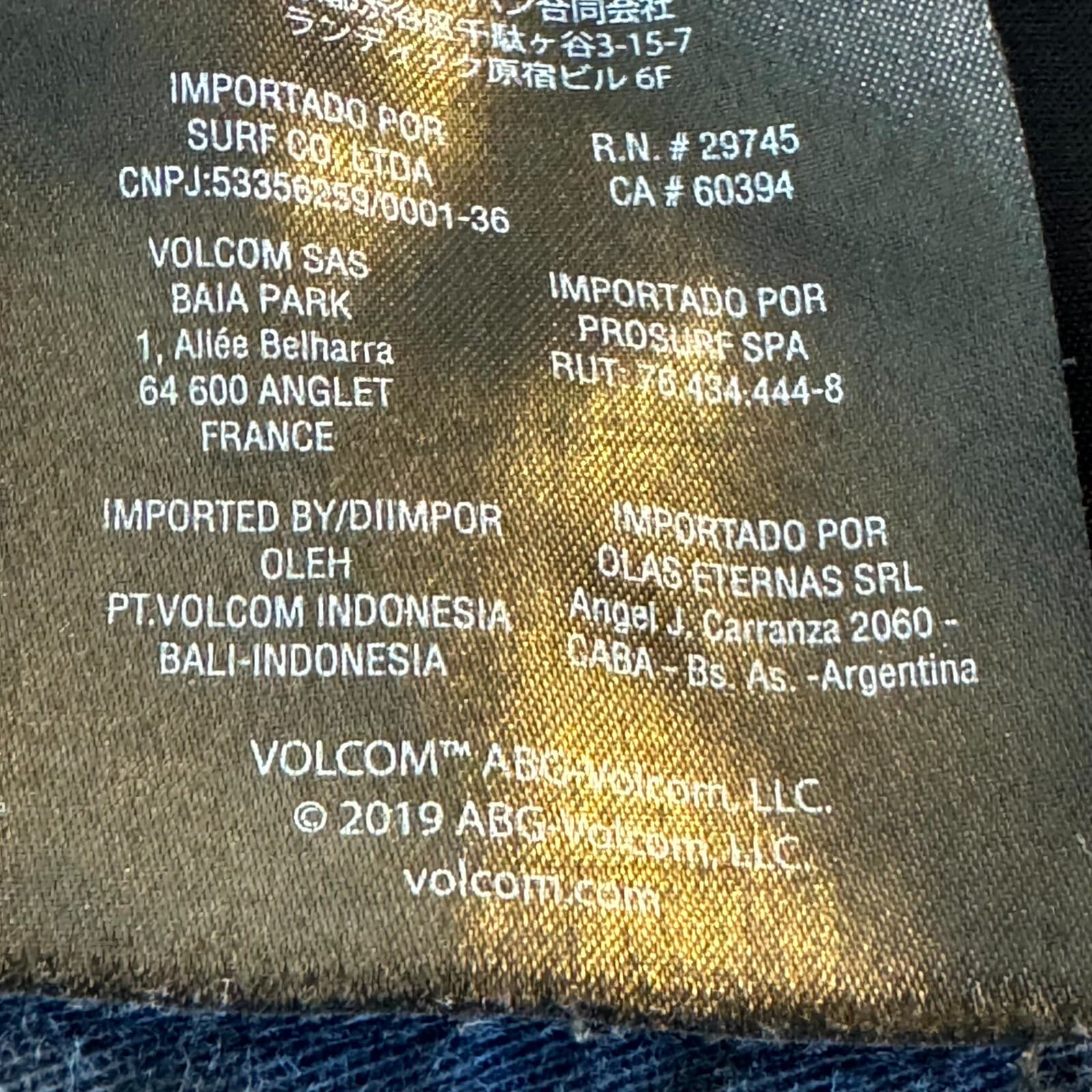 Volcom Men's Chino Shorts 32 Black Cotton Mid-Rise Dark Wash Flat Front - Thumbnail 7