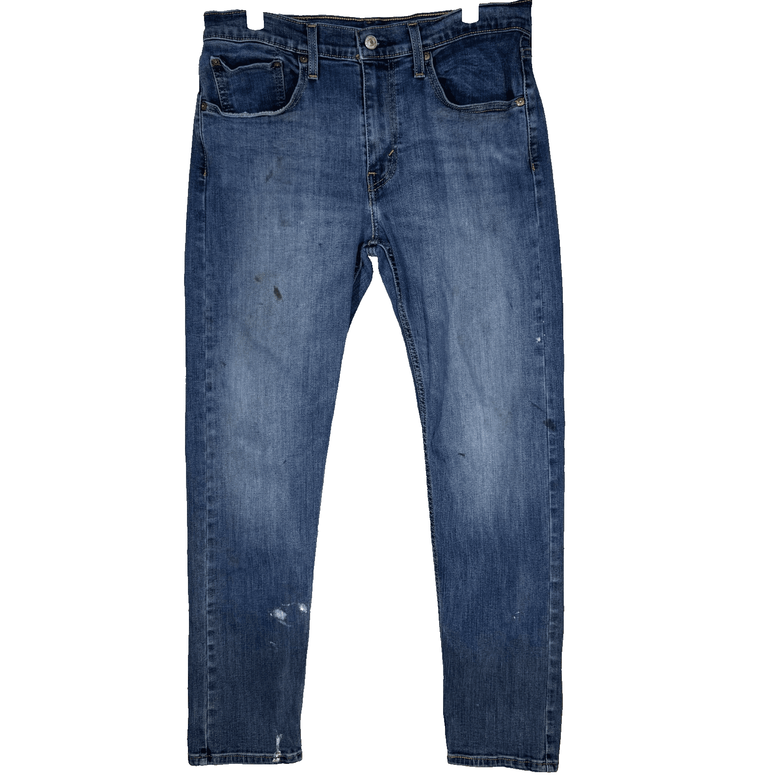 Levi's 502 Men Jeans 32X32 Blue Denim 5-Pockets Mid-Rise Taper Fit Zip Fly - Image 1