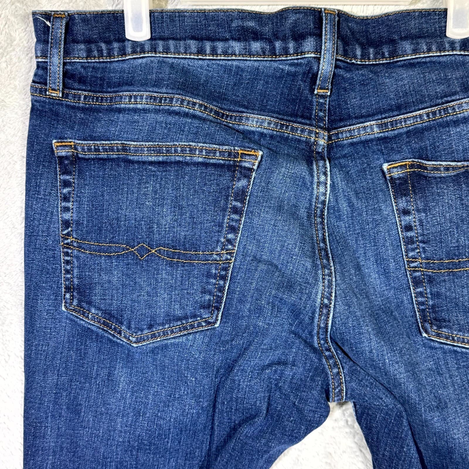 Lucky Brand 221 Straight Jeans Men 38x30 Blue Denim Stretch Medium Wash Classic - Thumbnail 7