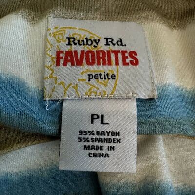 Ruby Roads Women's Blouse Top Petite Multicolored Striped Casual Size PL - Thumbnail 4
