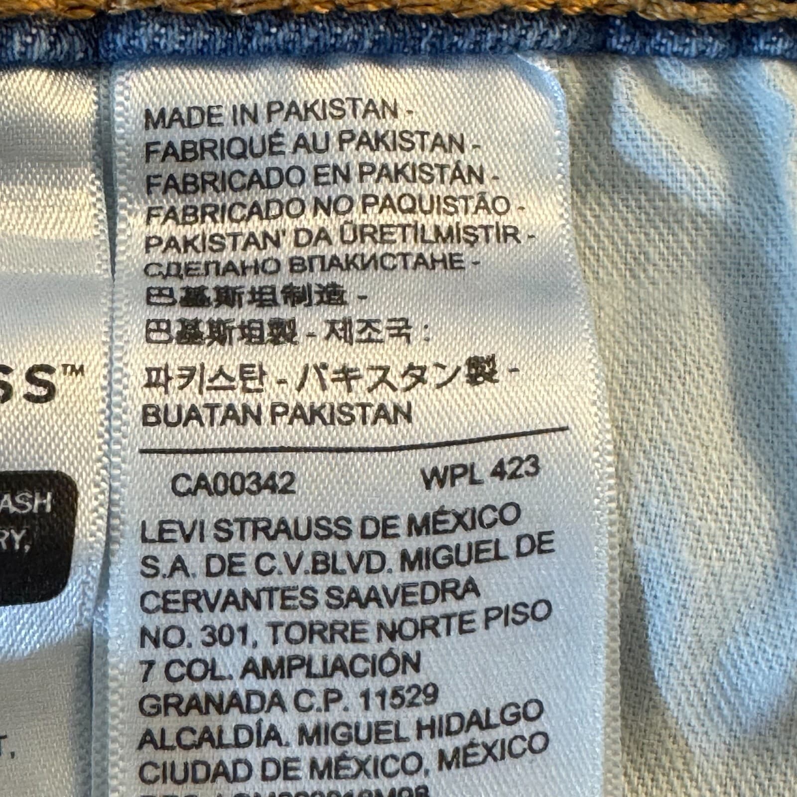 Levi’s 505 Men’s Jeans 34x34 Blue Denim Stretch Mid-Rise Straight Leg - Thumbnail 12