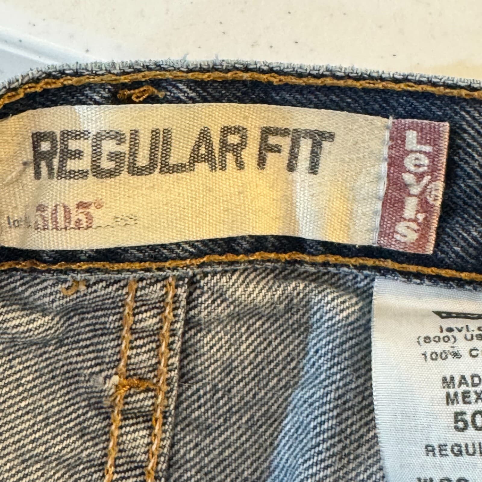 Levi’s 505 Men’s Jeans 33x30 Blue Denim Stretch Regular Fit Straight Leg - Thumbnail 13