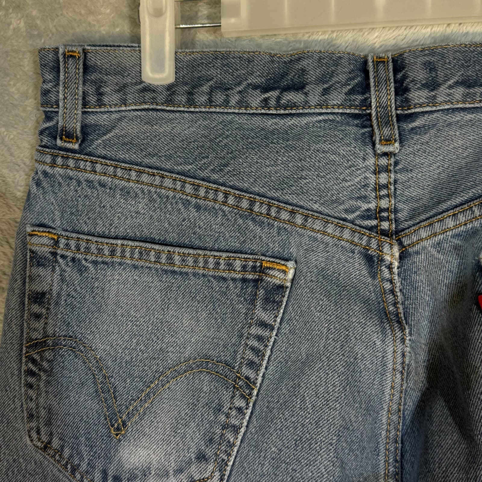 Levi’s 505 Men’s Jeans 33x30 Blue Denim Stretch Regular Fit Straight Leg - Thumbnail 6