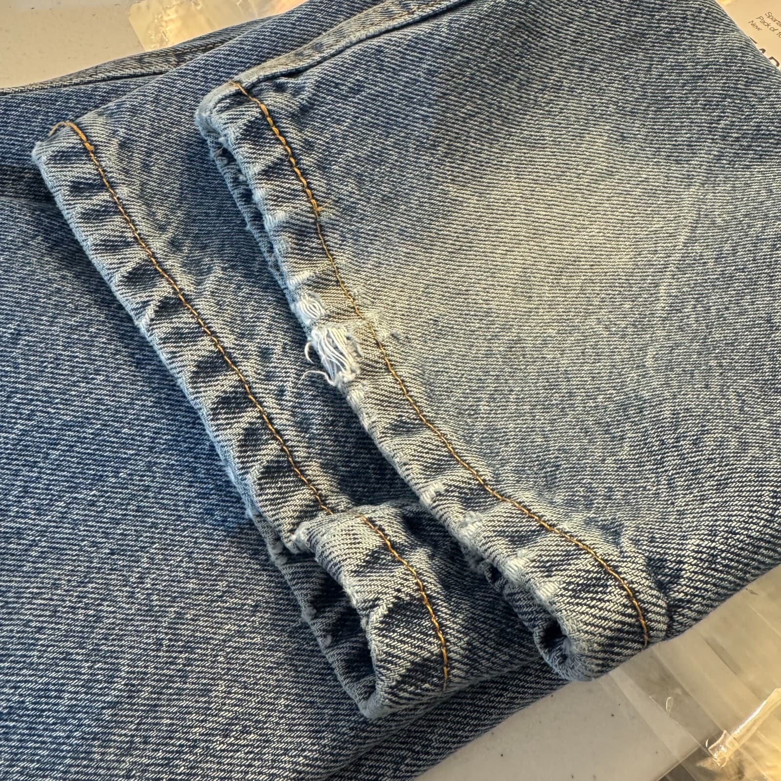 Levi’s 505 Men’s Jeans 33x30 Blue Denim Stretch Regular Fit Straight Leg - Thumbnail 14