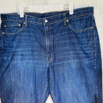 Levis 541 Jeans Mens 40x31 (40x32) Blue Medium Wash Athletic Taper Stretch Denim - Thumbnail 3