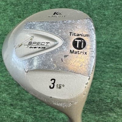 Vintage Knight Spect Oversize Titanium 3 Wood 15° Ladies Flex Graphite Gold Club - Image 1