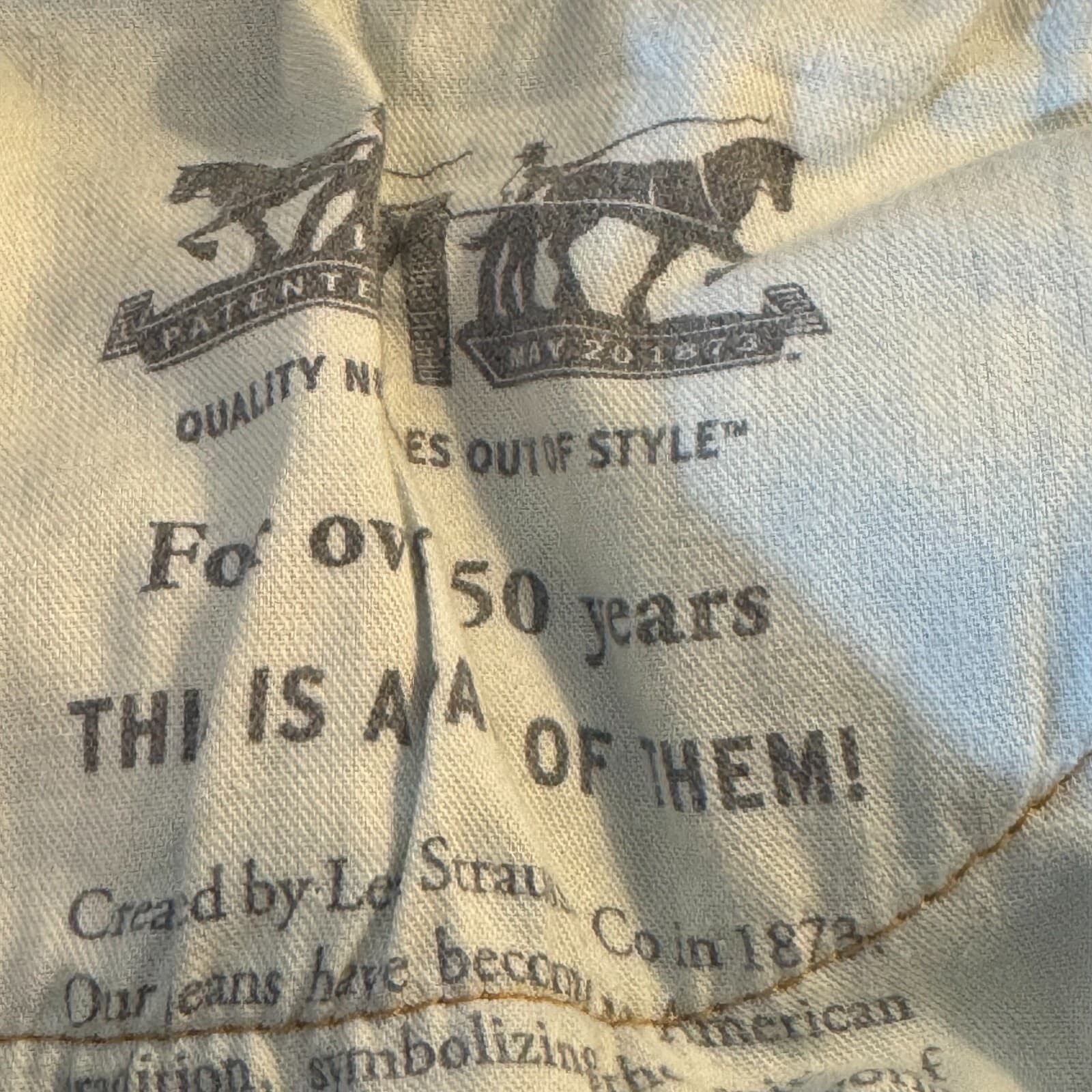 Levi’s 505 Men’s Jeans 34x34 Blue Denim Stretch Mid-Rise Straight Leg - Thumbnail 11