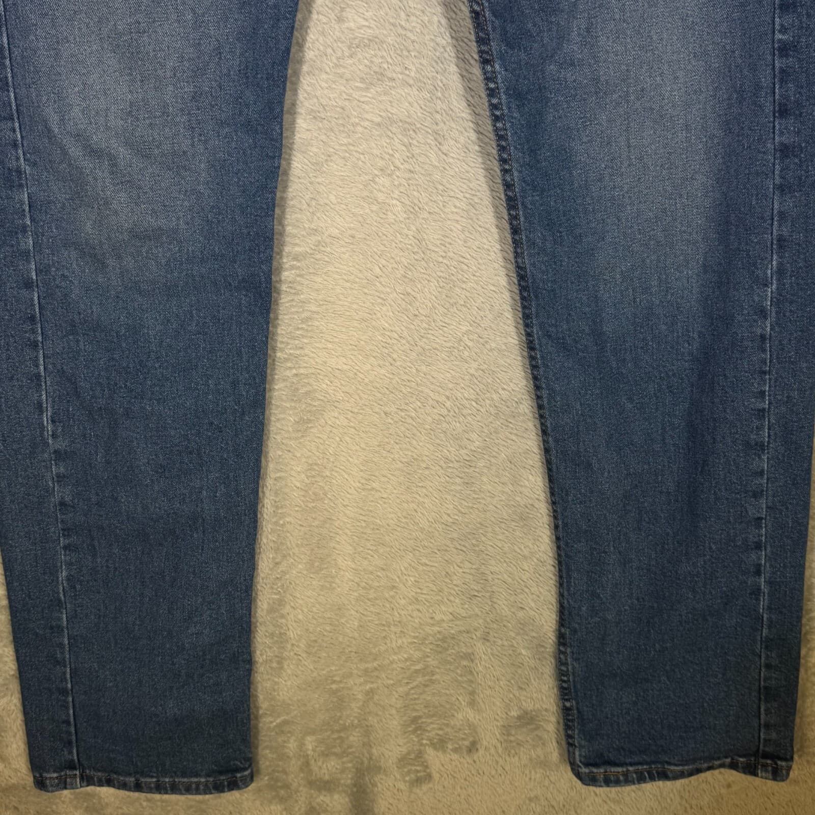 Levi’s 505 Men’s Jeans 34x34 Blue Denim Stretch Mid-Rise Straight Leg - Thumbnail 5