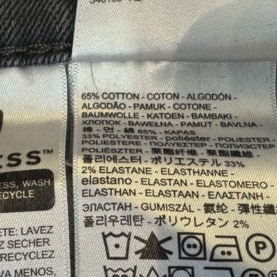 Levis Jeans Mens 42x29 (42x32) Gray Straight Stretch Denim Mid Rise Zip Fly - Thumbnail 5