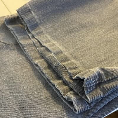 Levis Jeans Mens 42x29 (42x32) Gray Straight Stretch Denim Mid Rise Zip Fly - Thumbnail 8