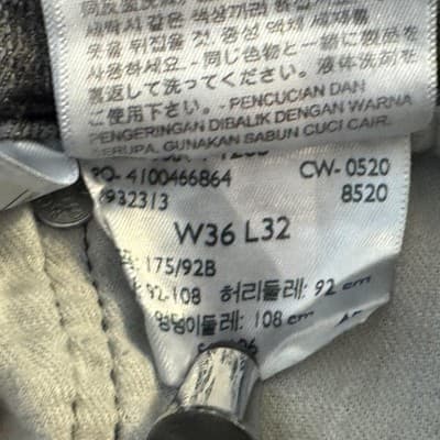 Levis 514 Jeans Mens 36x32 Black Charcoal Straight Mid Rise Stretch Denim - Thumbnail 8