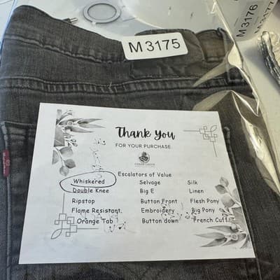 Levis 514 Jeans Mens 36x32 Black Charcoal Straight Mid Rise Stretch Denim - Thumbnail 10