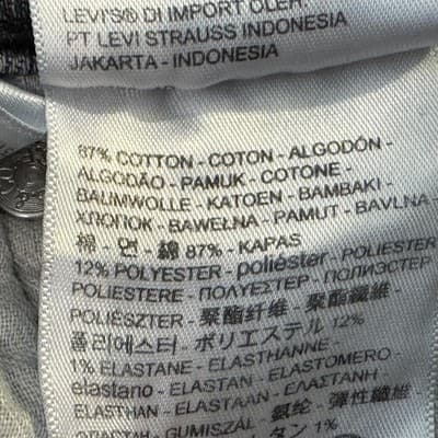 Levis 514 Jeans Mens 36x32 Black Charcoal Straight Mid Rise Stretch Denim - Thumbnail 6