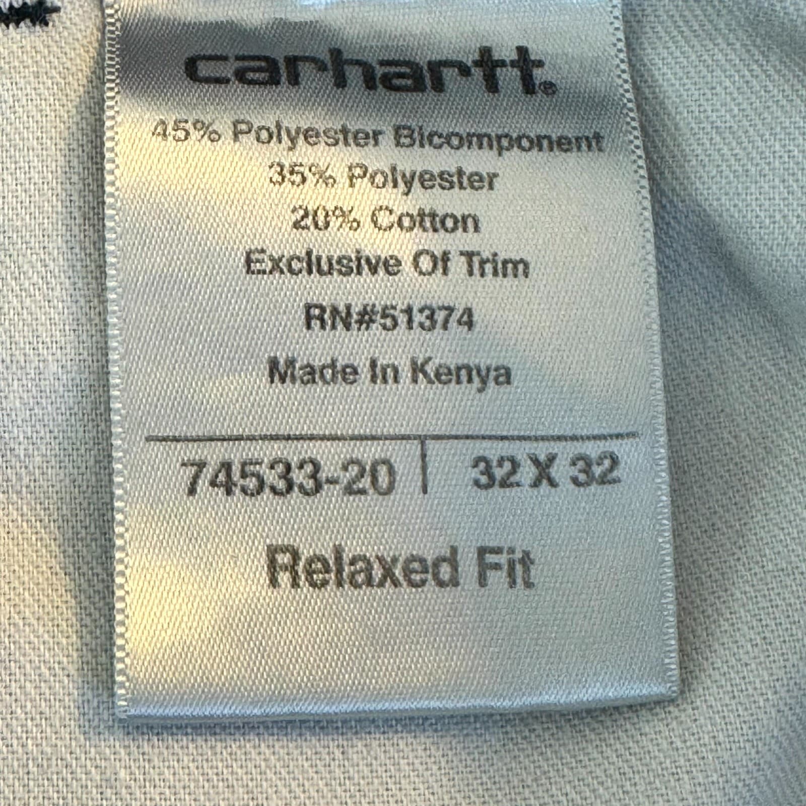 Carhartt Carpenter 74533-20 Pants Men 34x30 Navy Ripstop Relaxed Fit - Thumbnail 6