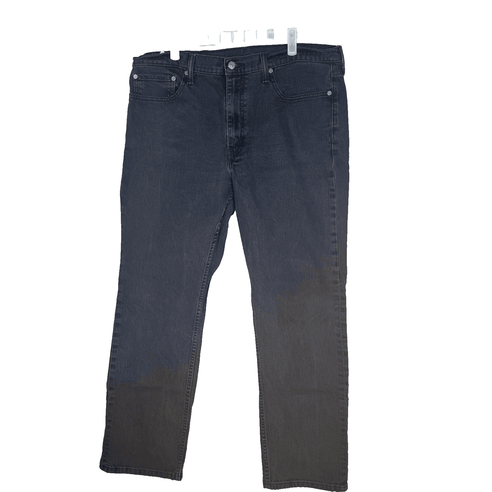 Levis 514 Jeans Mens 38x31 (38x32) Black Wash Straight Stretch Denim Mid Rise - Image 1