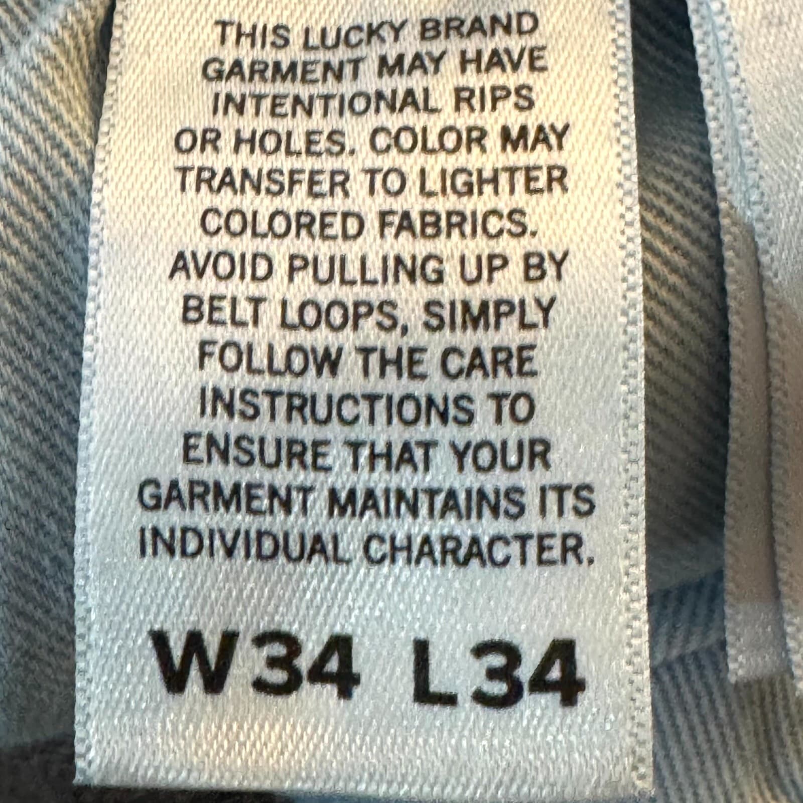 Lucky Brand 412 Jeans Men 34x34 Blue Denim Athletic Slim Fit Straight Leg - Thumbnail 14