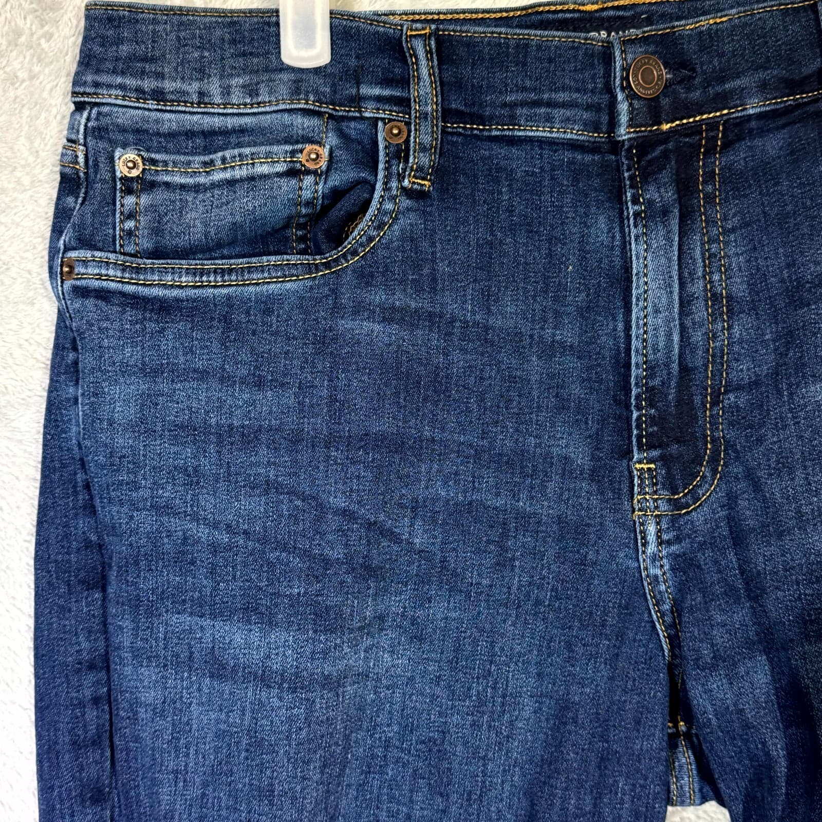 Lucky Brand 412 Jeans Men 34x34 Blue Denim Athletic Slim Fit Straight Leg - Thumbnail 3