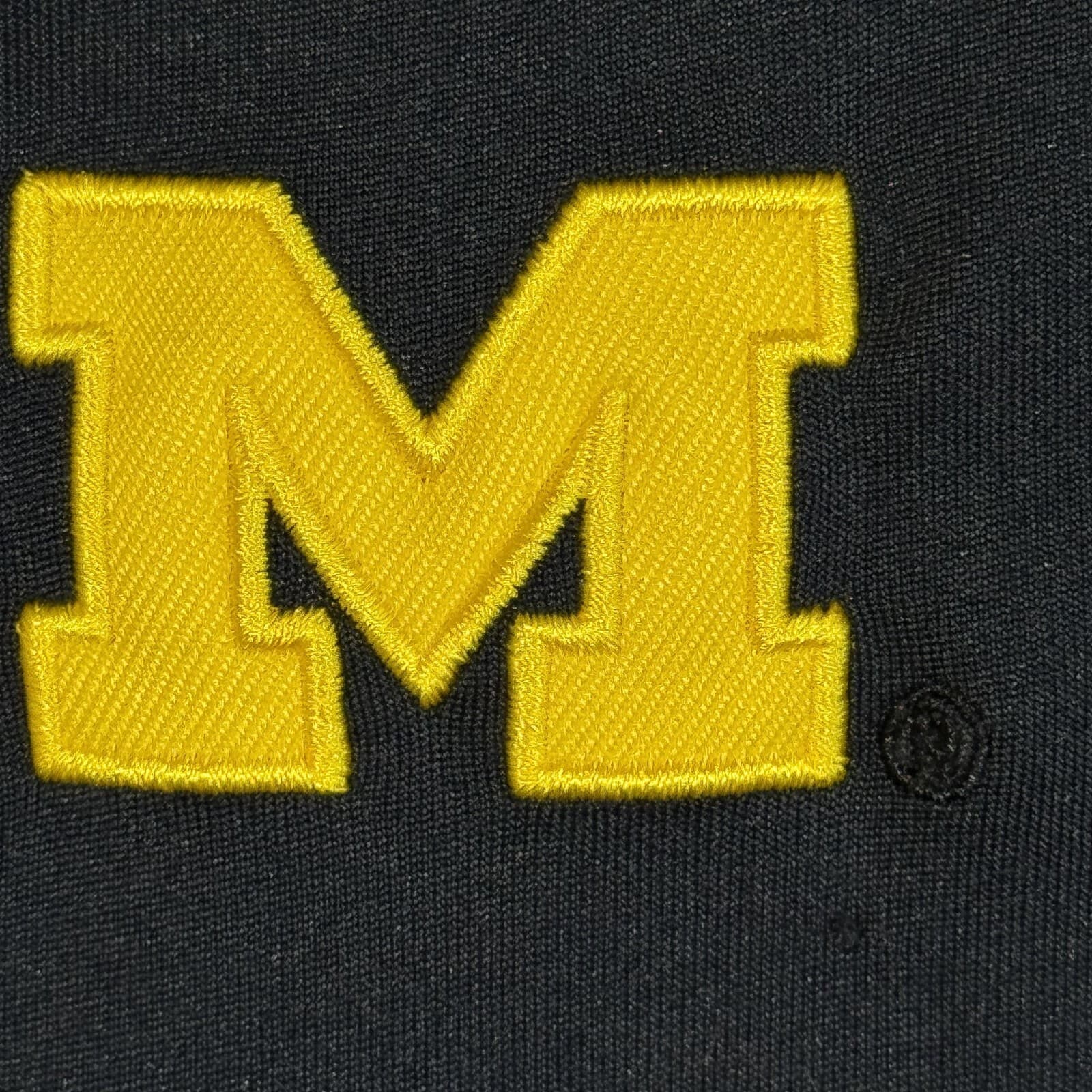Michigan Polo Shirt Men M Navy Maize Performance Short Sleeve Golf Athletic - Thumbnail 7