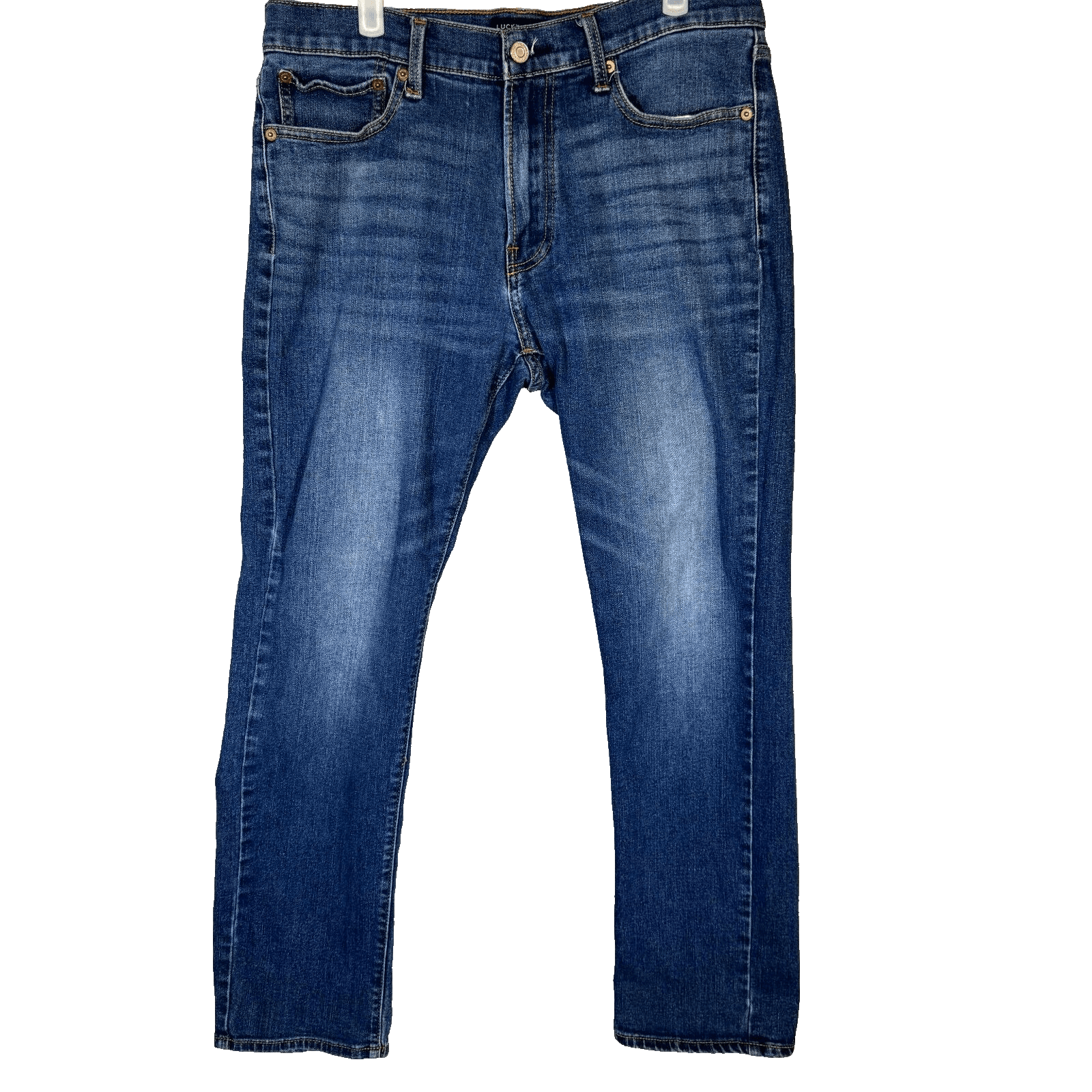 Lucky Brand 410 Men’s Jeans 32x30 Blue Denim Athletic Slim Mid-Rise Straight - Image 1