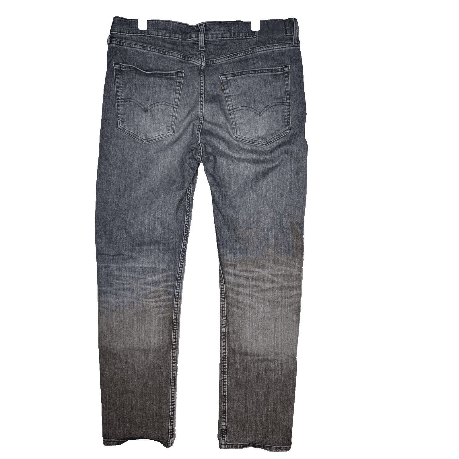 Levis 514 Jeans Mens 36x32 Black Charcoal Straight Mid Rise Stretch Denim - Thumbnail 2