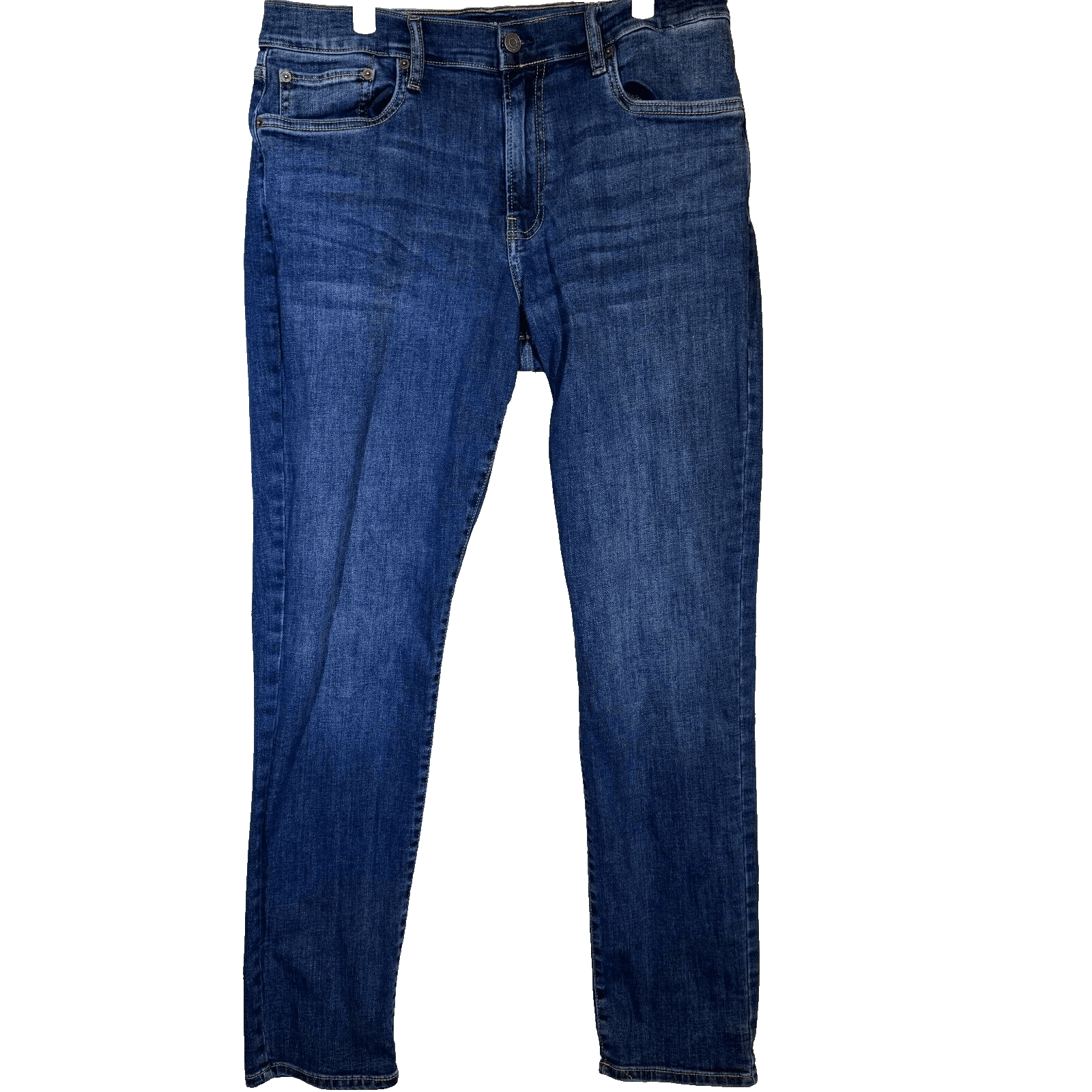 Lucky Brand 412 Jeans Men 34x34 Blue Denim Athletic Slim Fit Straight Leg - Image 1